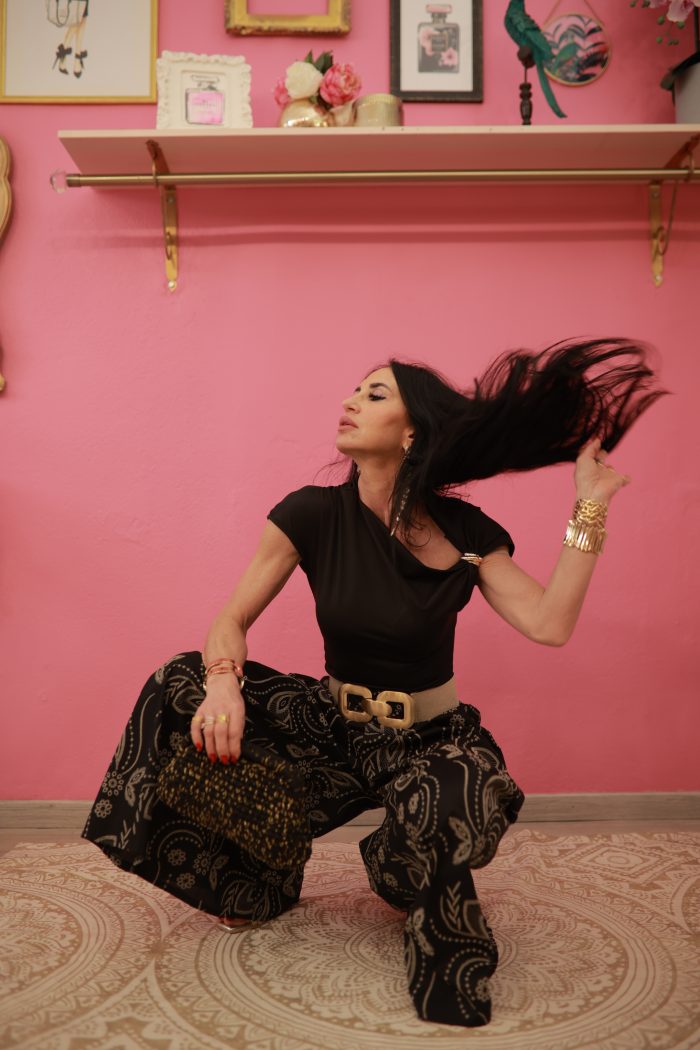 Pantalone Ricamo Marrone - immagine 2