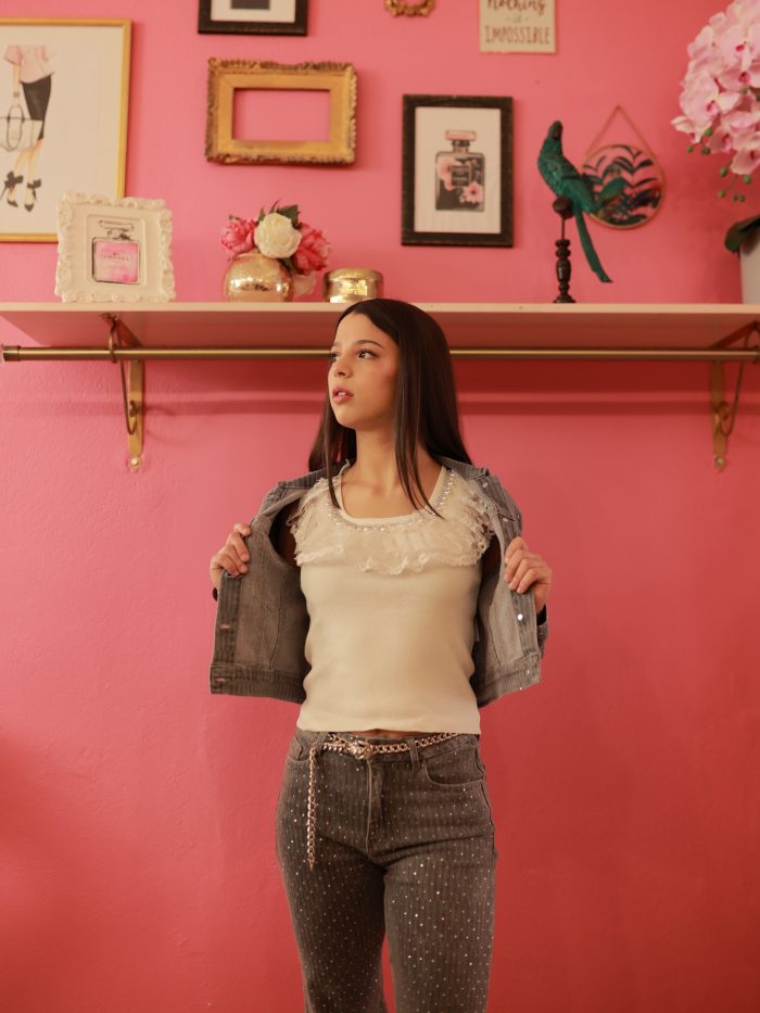 Maglia volant bianca