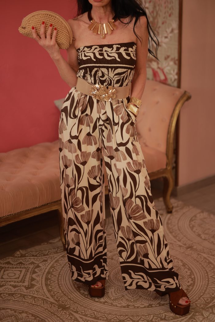 Tuta fiori Marrone - immagine 2