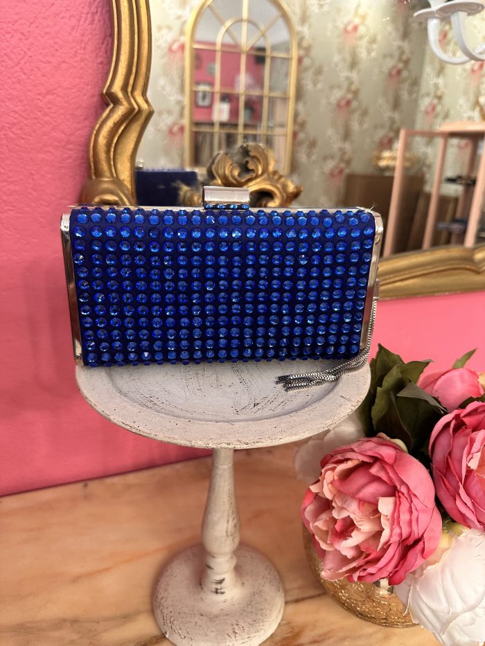Pochette intreccio oro bluette