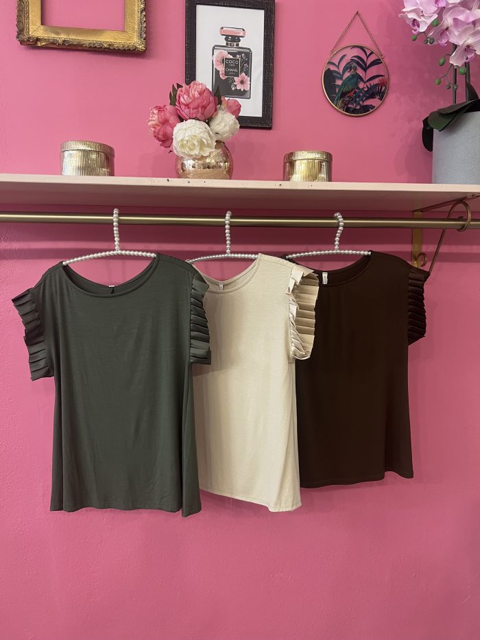 Maglia manica plisse raso - immagine 2