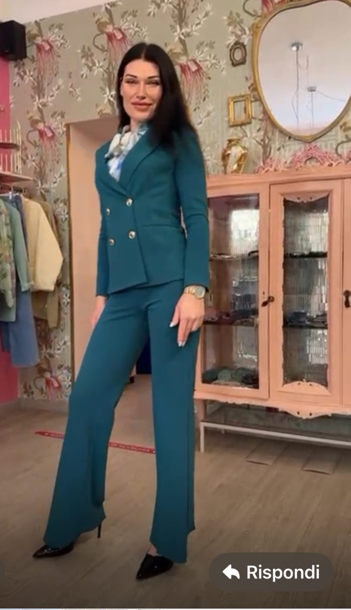 Tailleur crepes palazzo