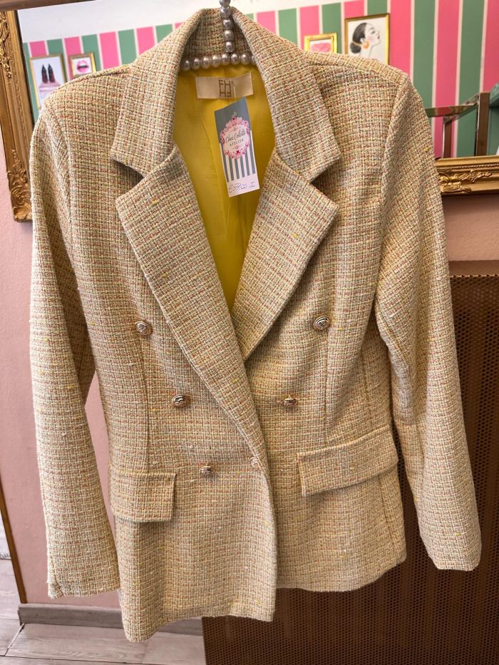 Giacca tweed giallo