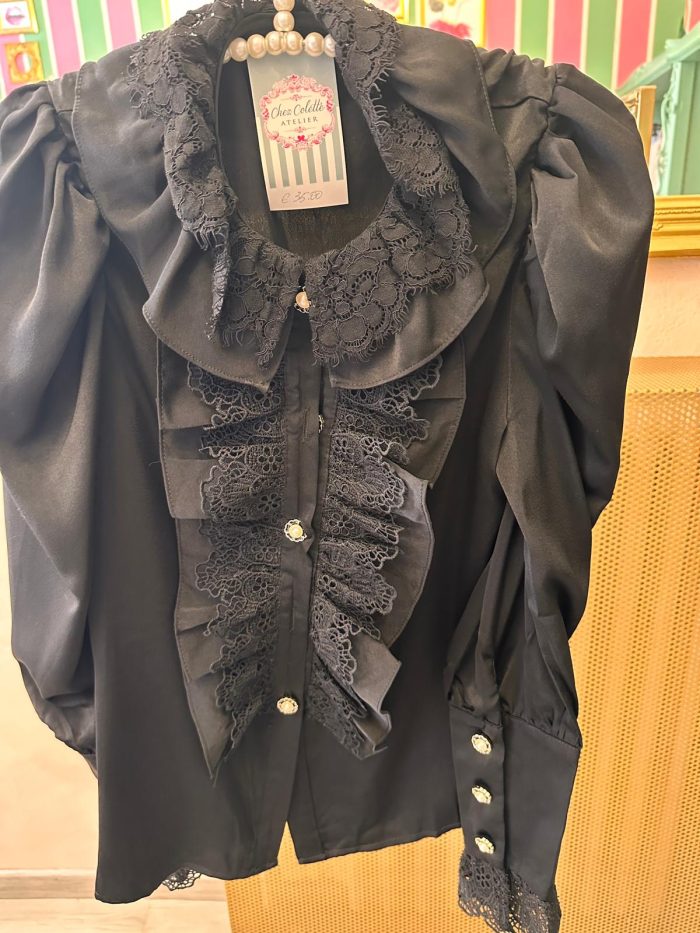 Camicia pizzo nera