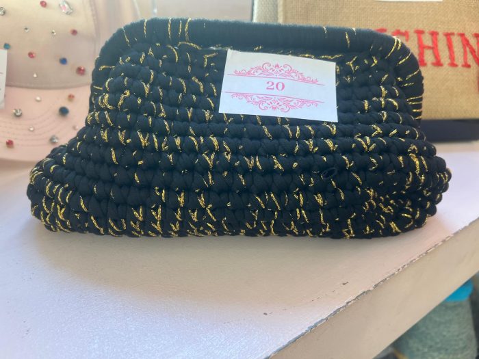 Borsa lamè nera