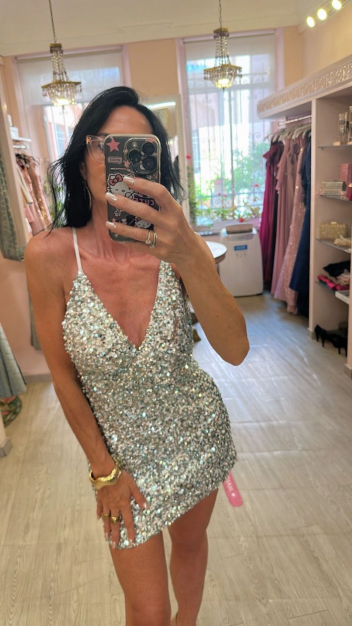 Abito disco silver