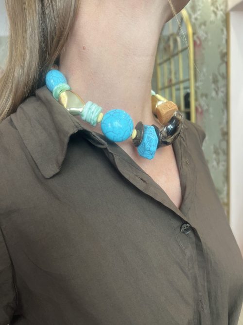 Collana pietre turchesi