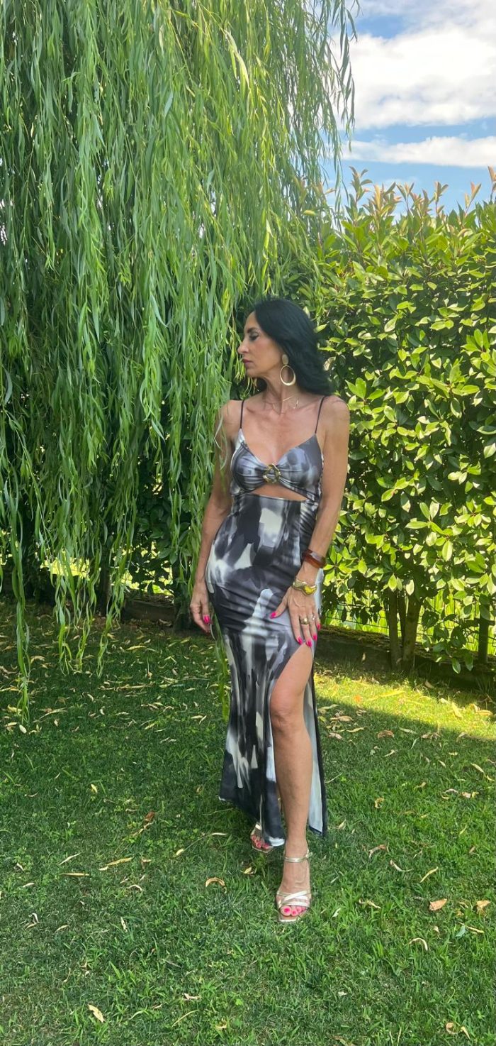 Abito Claudia nero grigio