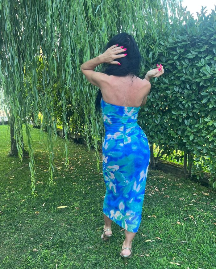 Abito Sofia blu/verde - immagine 2