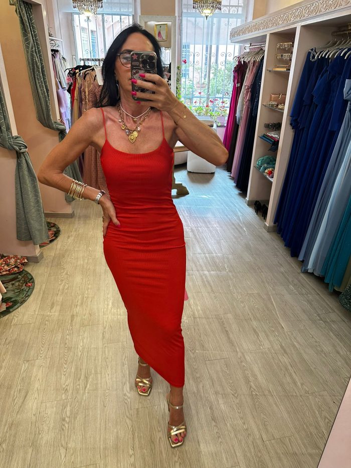 Abito basic rosso
