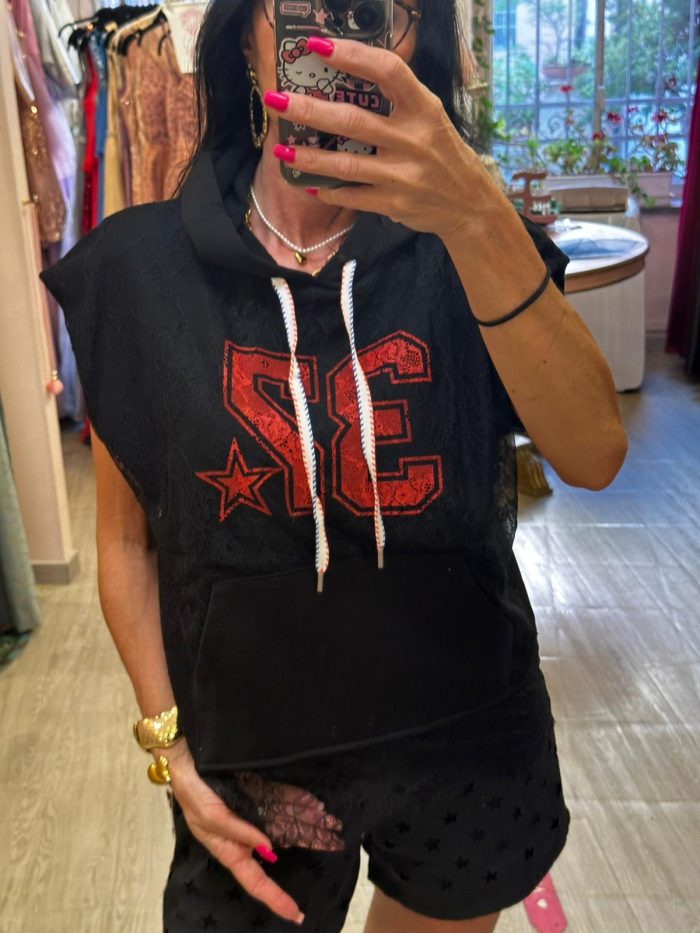 Felpa pizzo  Shop art taglia S