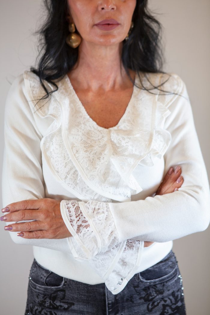 Maglia  Rouches pizzo - immagine 3