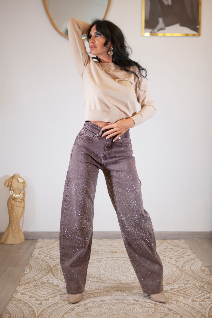 Jeans baloon coffee - immagine 3