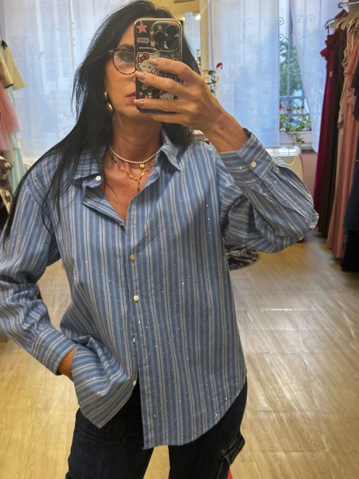 Camicia righe strass