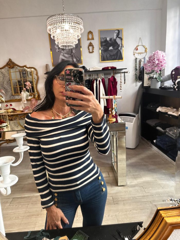 Maglia righe blu